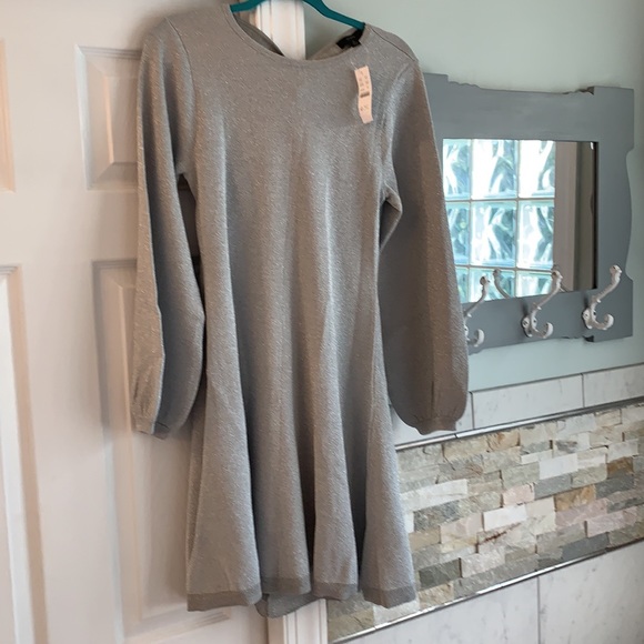 NWT J. Crew Lurex Twist Back Dress - Picture 6 of 15